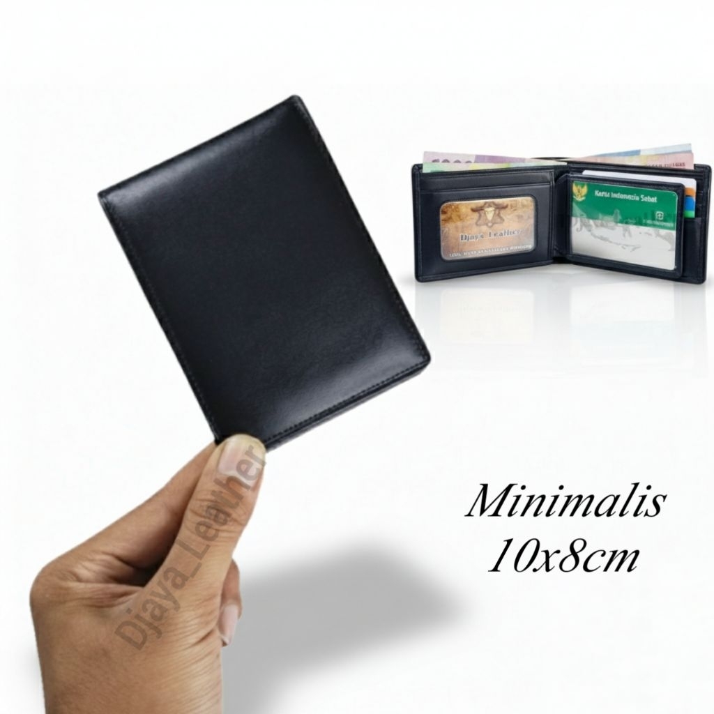 Dompet Kulit Pria Asli Original Model Mini Kecil Slim Wallet tipis Minimalis 100% Kulit Asli Garut