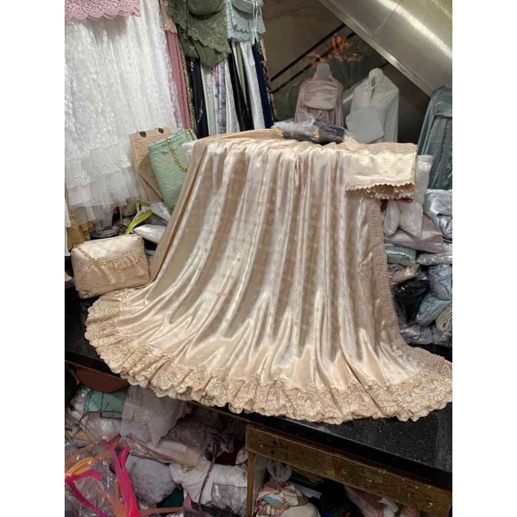 Mukena erina KD/ mukena sutra silk premium/ mukena dewasa/ mukena jumbo/ mukena premium