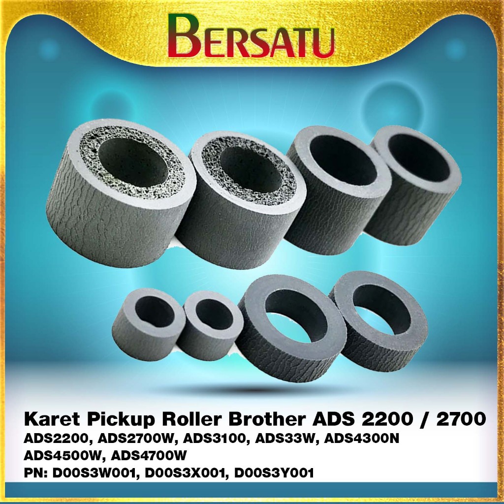 Karet Pickup Roller Scanner ADS-2200 ADS-2700W Rubber roll Pick Up Penarik Kertas Set Roll for Roll 