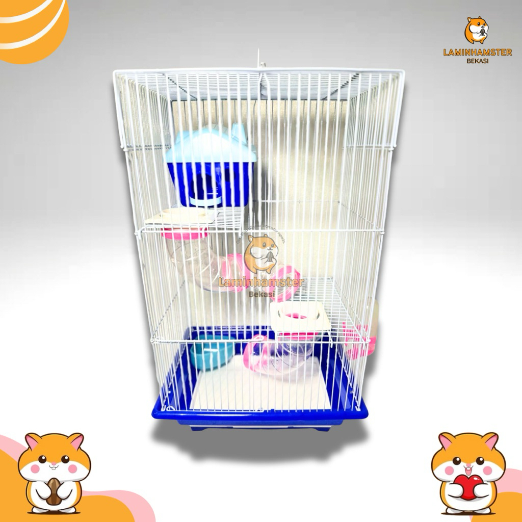 Sweet Kandang Hamster Tingkat 3 Lantai & 2 Tingkat