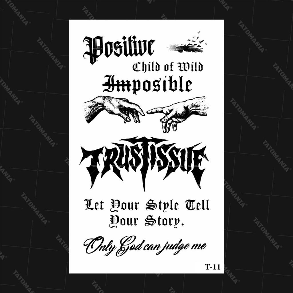 TM-Sticker tattoo temporary semi permanen Tulisan 11
