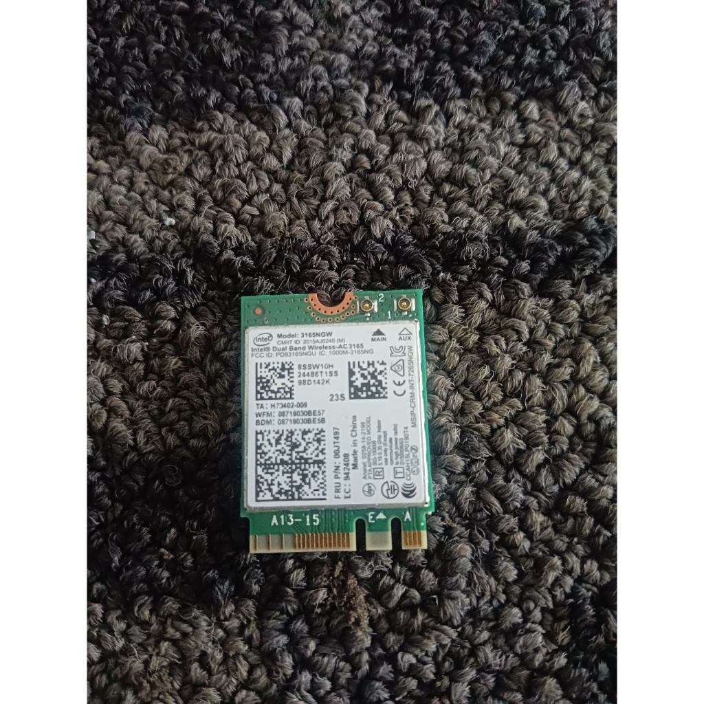 Wifi card Lenovo AIO V530-241ICB Lenovo Intel Dual Band Wireless AC 3165 3165NGW 433Mbps BT 4.0 00JT