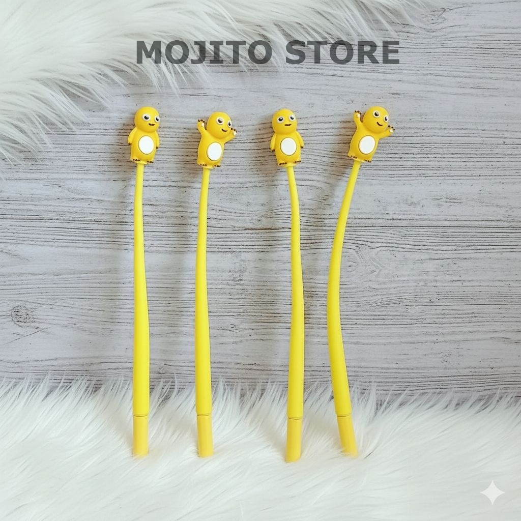 PULPEN GOYANG NAILONG NAGA LUCU KUNING YELLOW DRAGON PENA BOLPEN PEN GEL TINTA