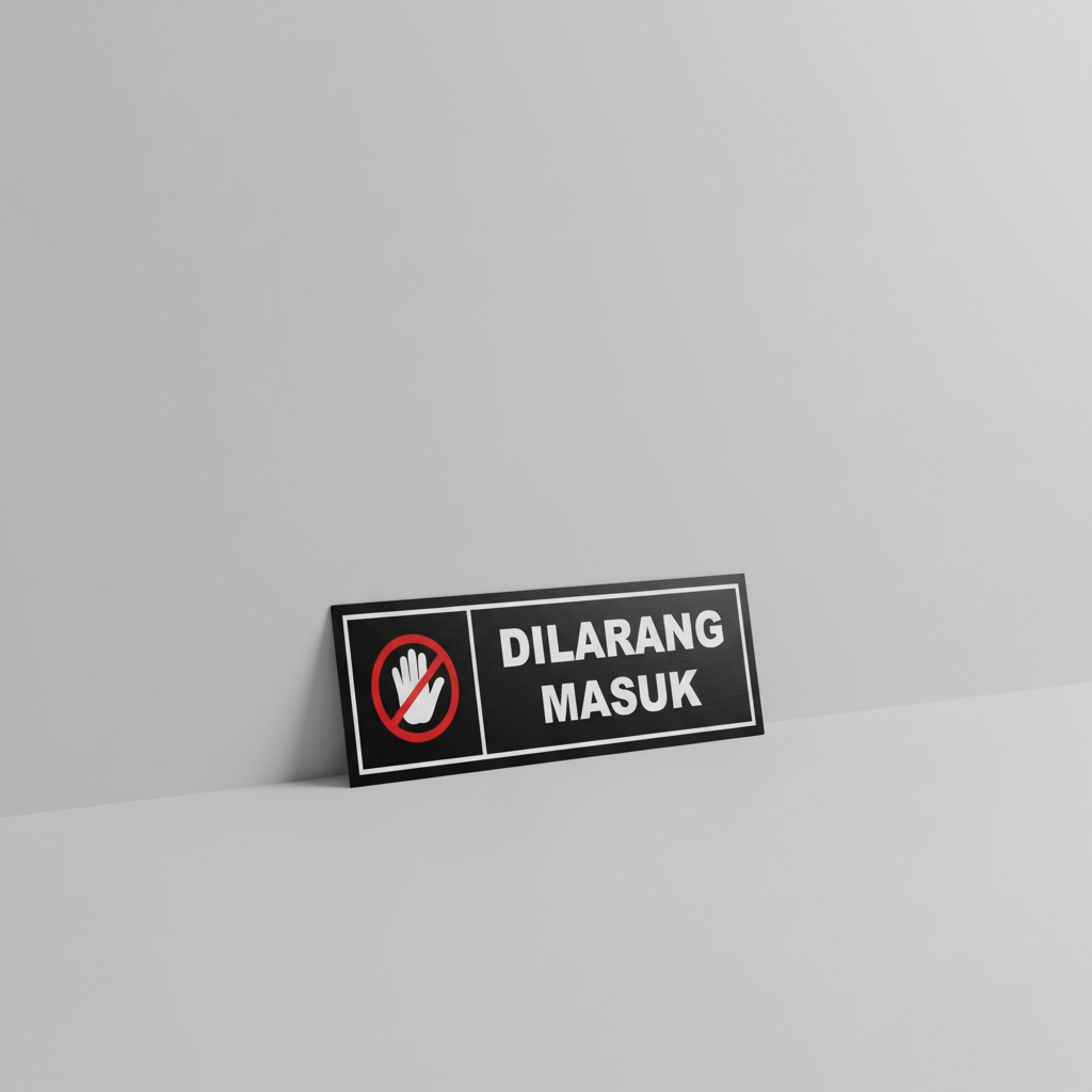 GUDANG KALIGRAFI ISLAMIC Hiasan Pintu Dilarang Masuk Lucu Poster Kayu MDF Pajangan Kamar Unik Sign B