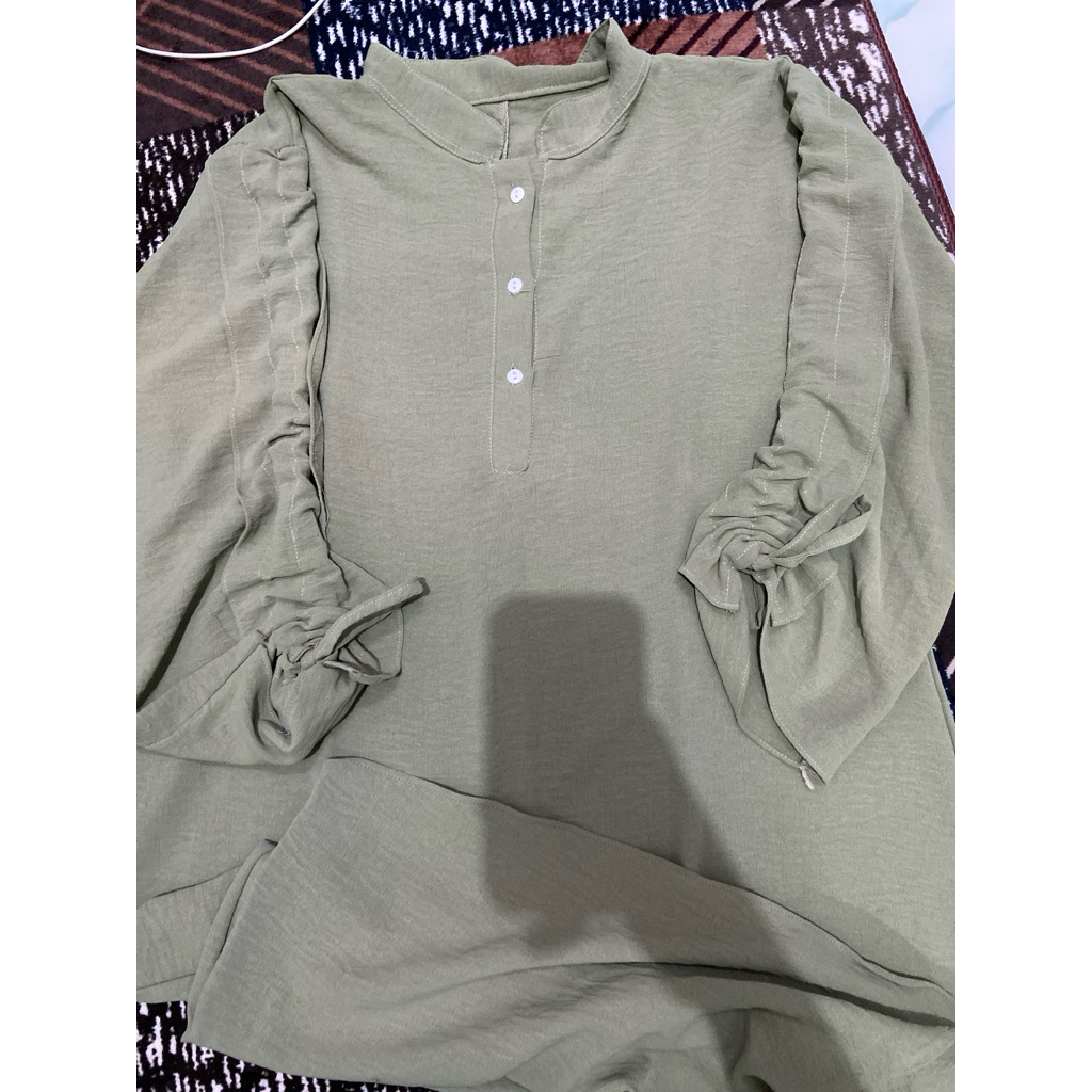 preloved gamis hijau sage