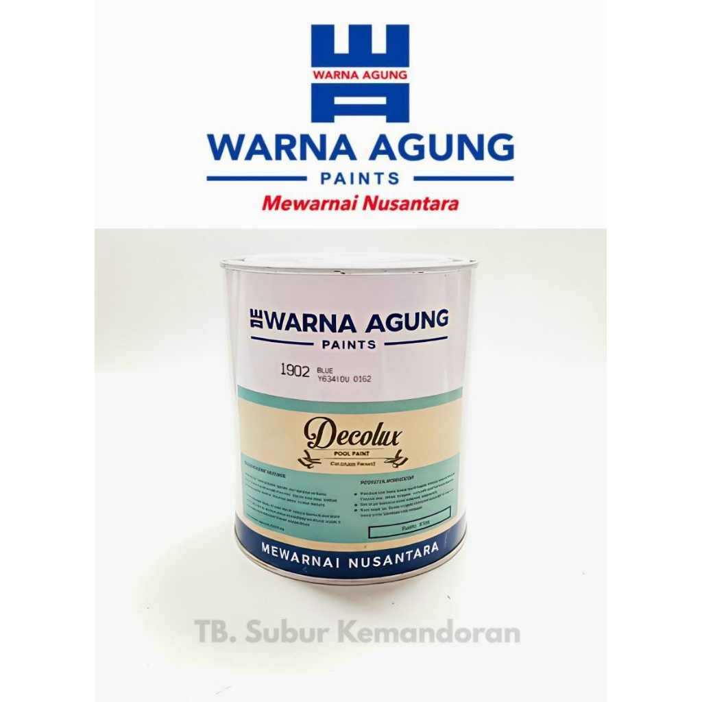 Cat Kolam Renang/Bak Mandi Decolux Pool Paint Warna Agung 1kg