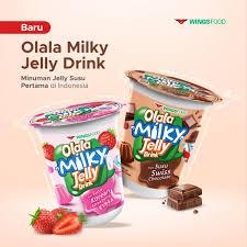 Olala Milky Jelly Drink Rasa Susu Swiss Chocolate/Strawberry 24x220ML