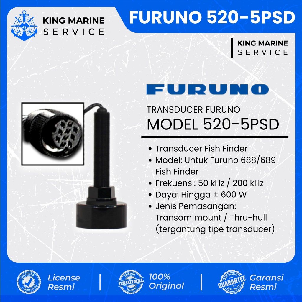 FURUNO Transducer 520-5PDS Original Japan | Fish Finder Sensor Kapal