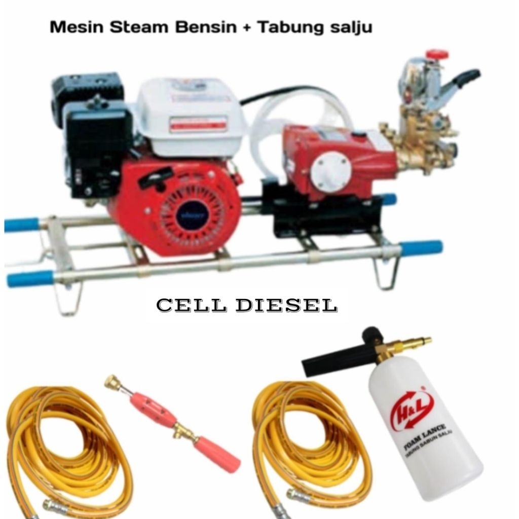 Mesin Cuci Motor & Mobil Bensin + Tabung Foam Salju