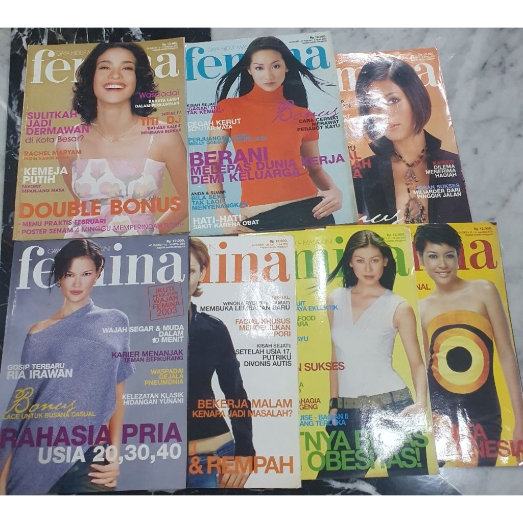 majalah femina jadul 2003 preloved