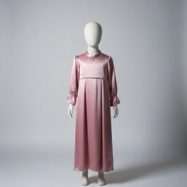 Baju gamis anak umur 10-12 tahun.
