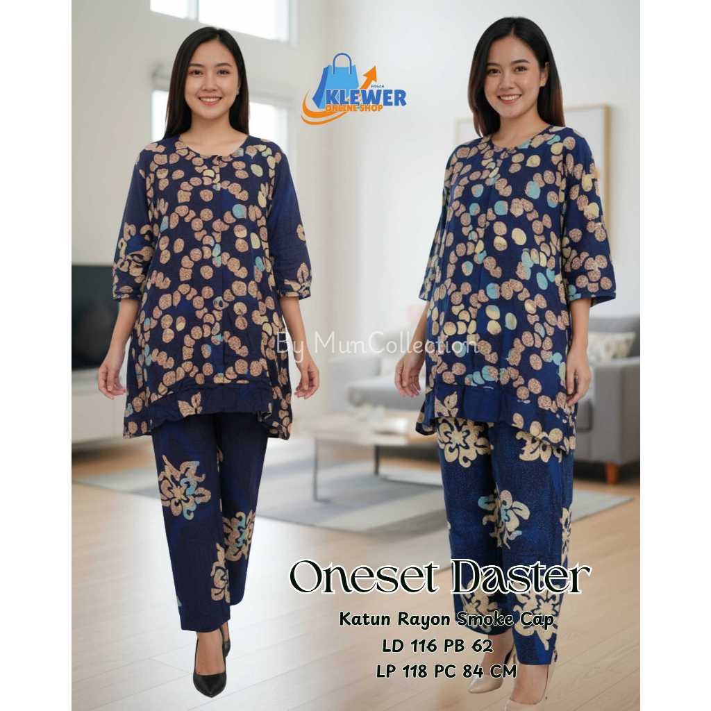 ONE SET SETELAN DASTER DASTER JUMBO DASTER BIGSIZE BATIK CAP BATIK PEKALONGAN HOMEDRESS WANITA DASTE