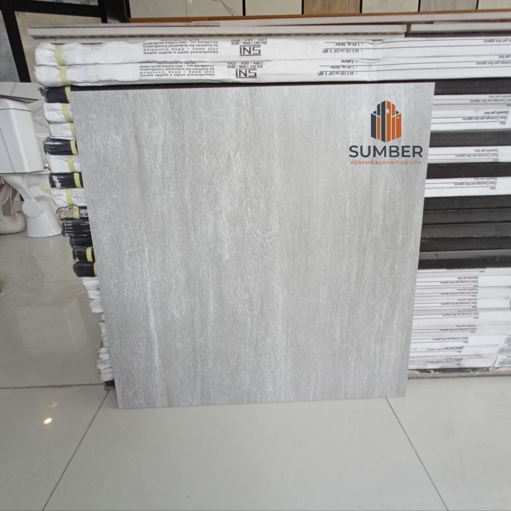 GRANIT 60X60 IKATAN MATT / KASAR MOTIF KAYU | ARNA ALIZA GREY