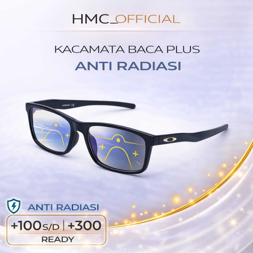 OAKLEY Kacamata Baca Plus Pria Sport Lensa Photocromic Blueray Khusus Untuk Rabun Dekat Elegan