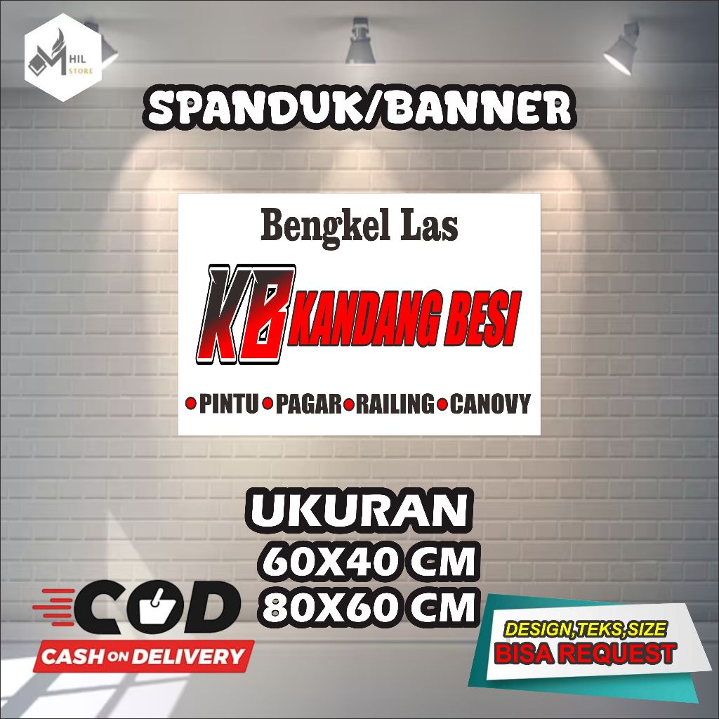 Spanduk Banner Bengkel Las Custom Free Desain