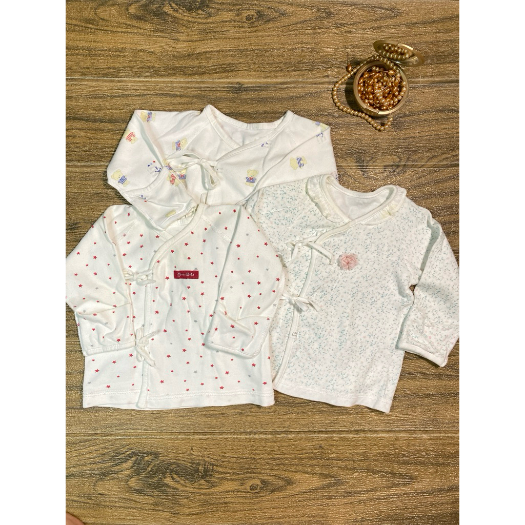 baju atasan lengan panjang kimono tutup buka tangan baby bayi newborn unisex cowok cewek laki brande