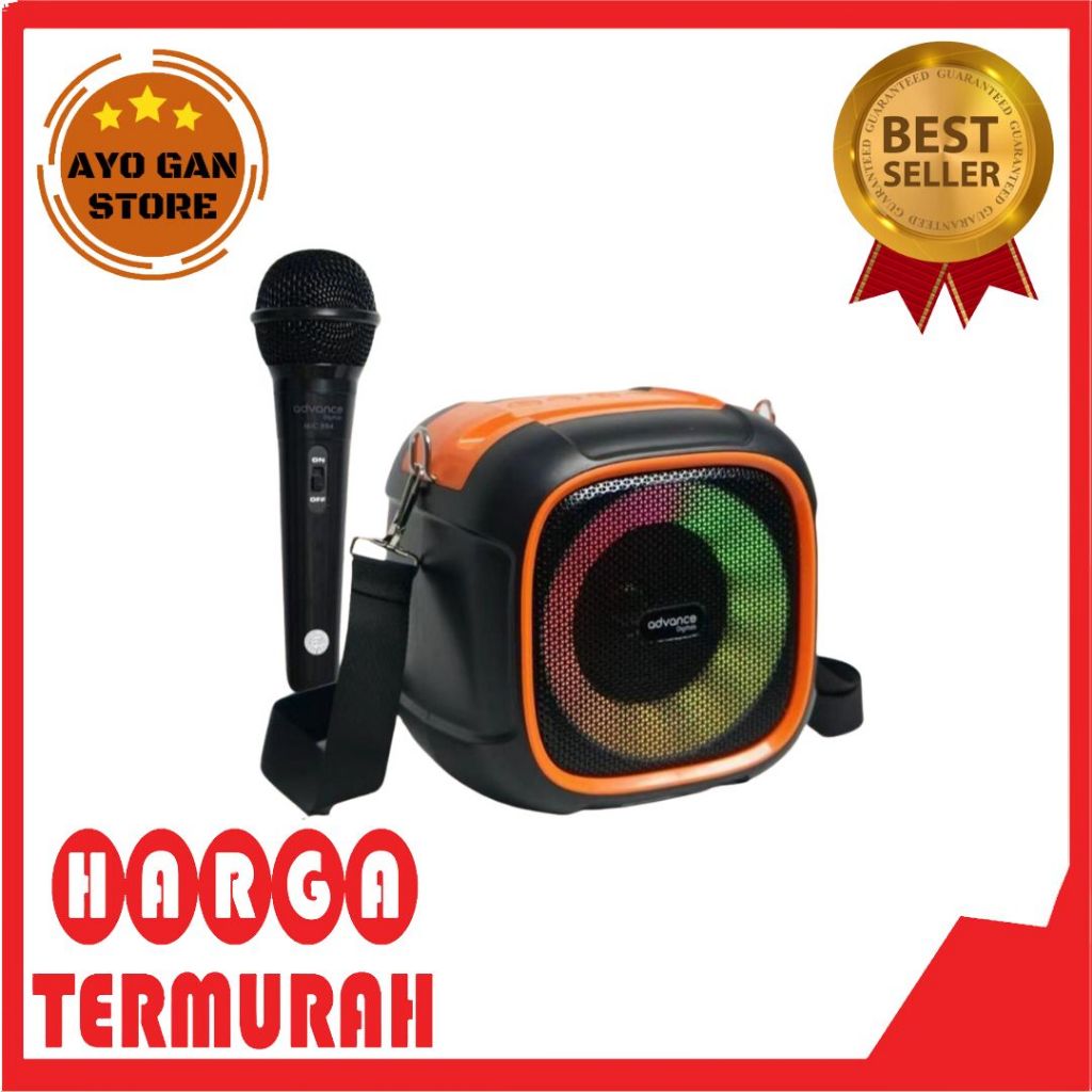ADVANCE S56 Speaker Bluetooth Karaoke Mini 10W Bluetooth USB SD AUX Mic LED 3 Warna