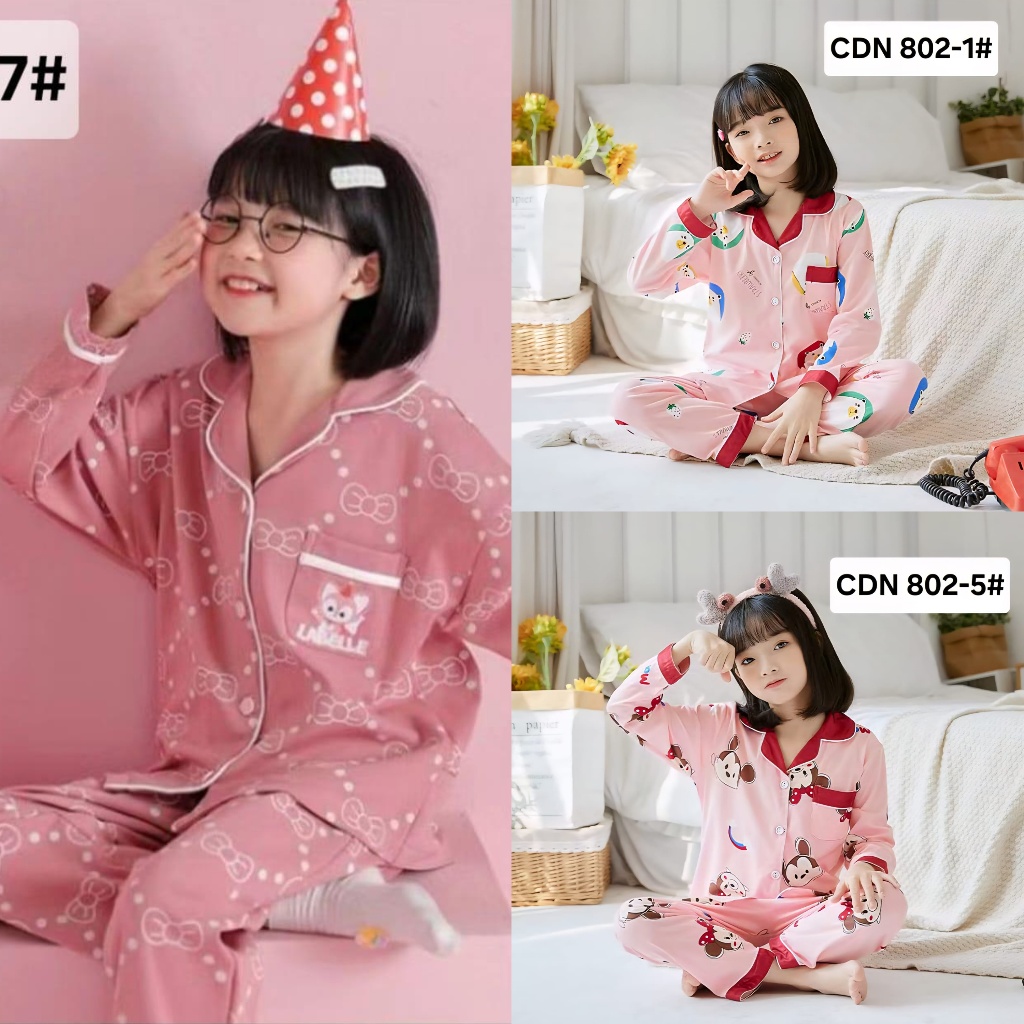 BAJU TIDUR ANAK BALITA REMAJA TANGGUNG 2-12TAHUN PP KATUN IMPORT BERKUALITAS UNISEX MOTIF KRAH KANCI