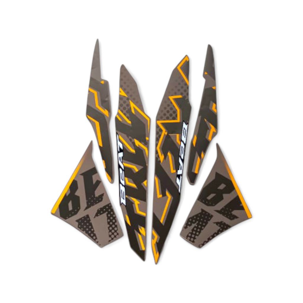 Striping Motor Honda Beat Street 2024 Standar | Stiker Body Gold
