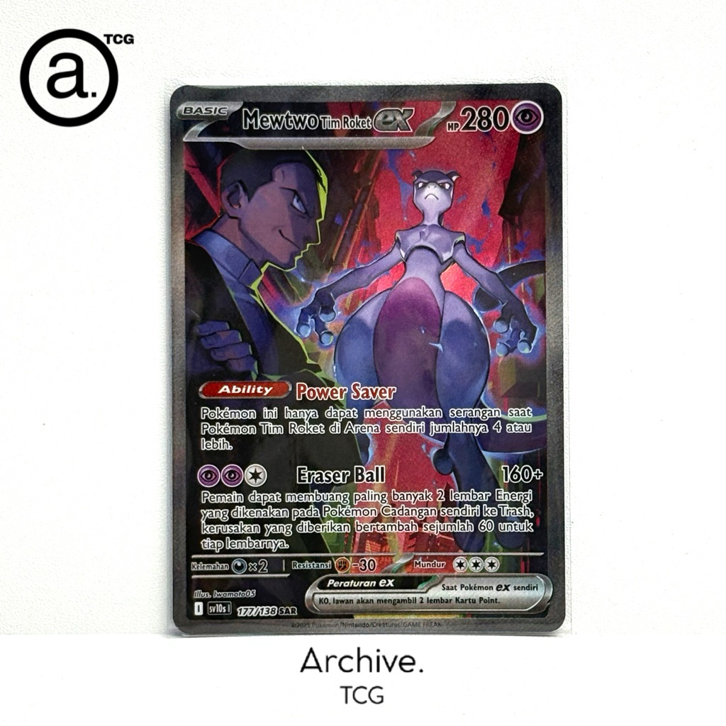 Mewtwo Tim Roket SAR (177/138) Pokemon Indonesia ~ Kehadiran Juara SV10S