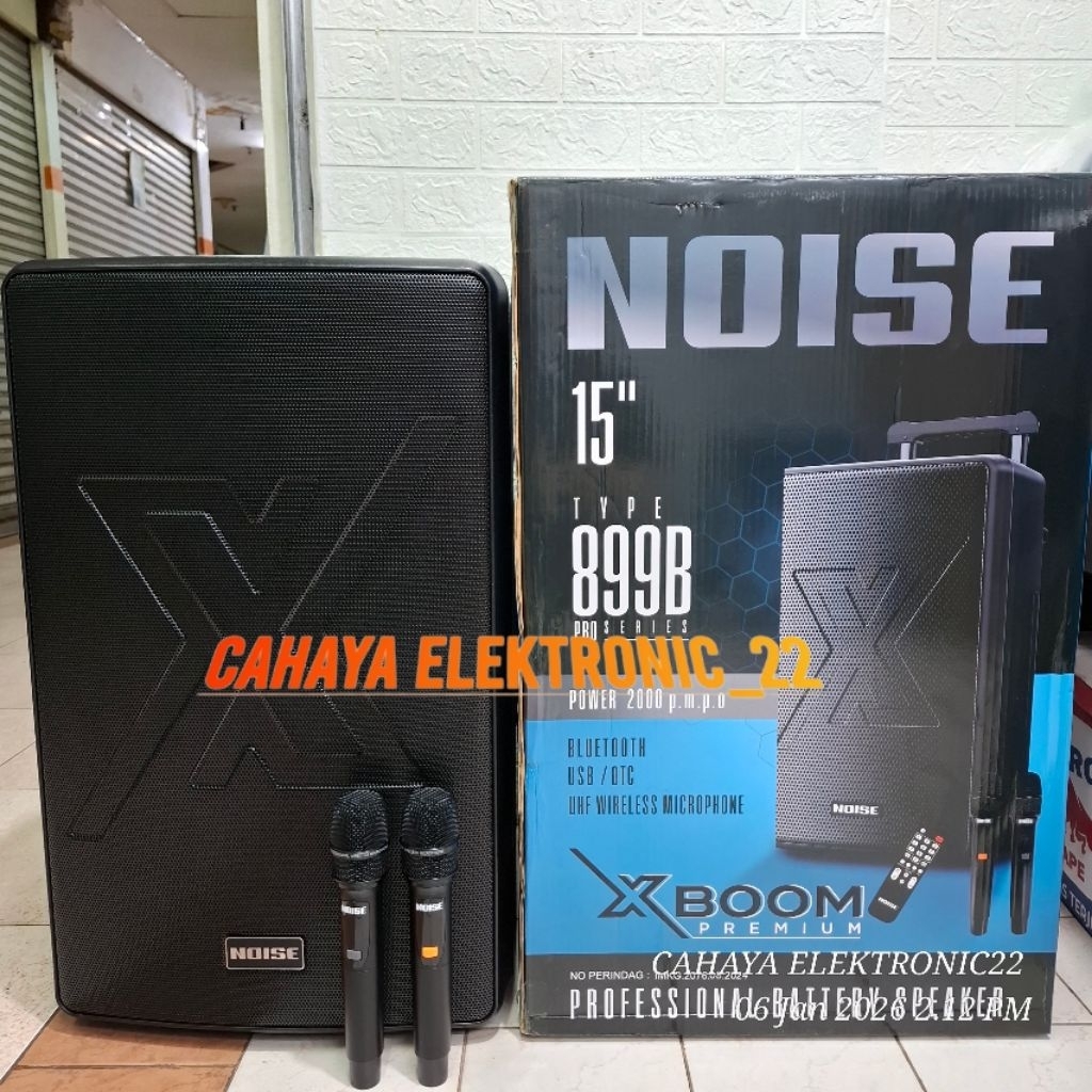 Speaker Portable Wireless NOISE 899 B X BOOM Original ( 15 Inch ) Bluetooth Original