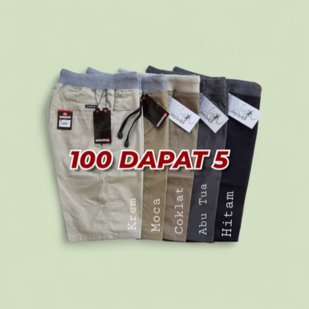Celana Pria 100rb dapat 5 pcs Celana Chinos Celana Pendek