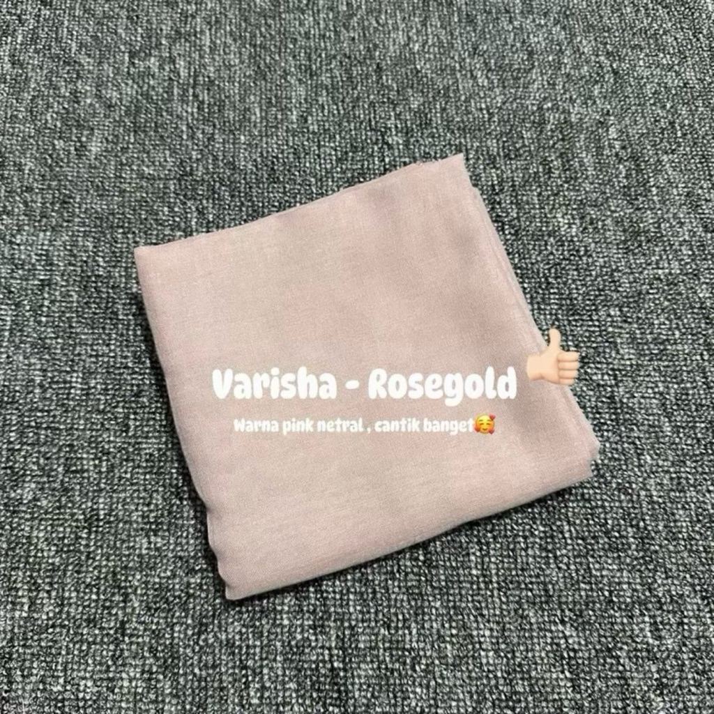 preloved hijab segi empat varisha rose gold