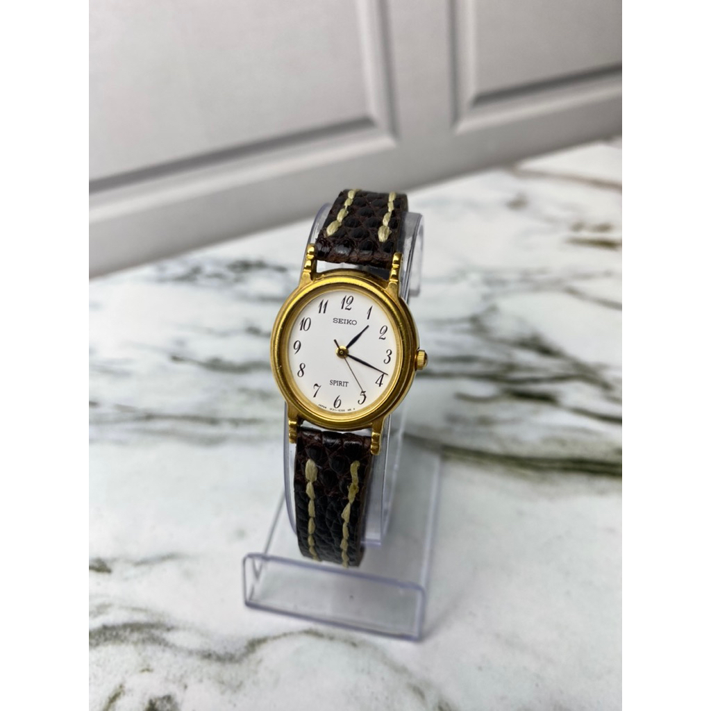 Jam Tangan Wanita Vintage Seiko Tank Oval Spirit Quarzt Elegan