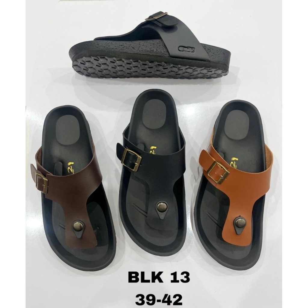 SANDAL KULIT PRIA C12 BLK 13 39-42