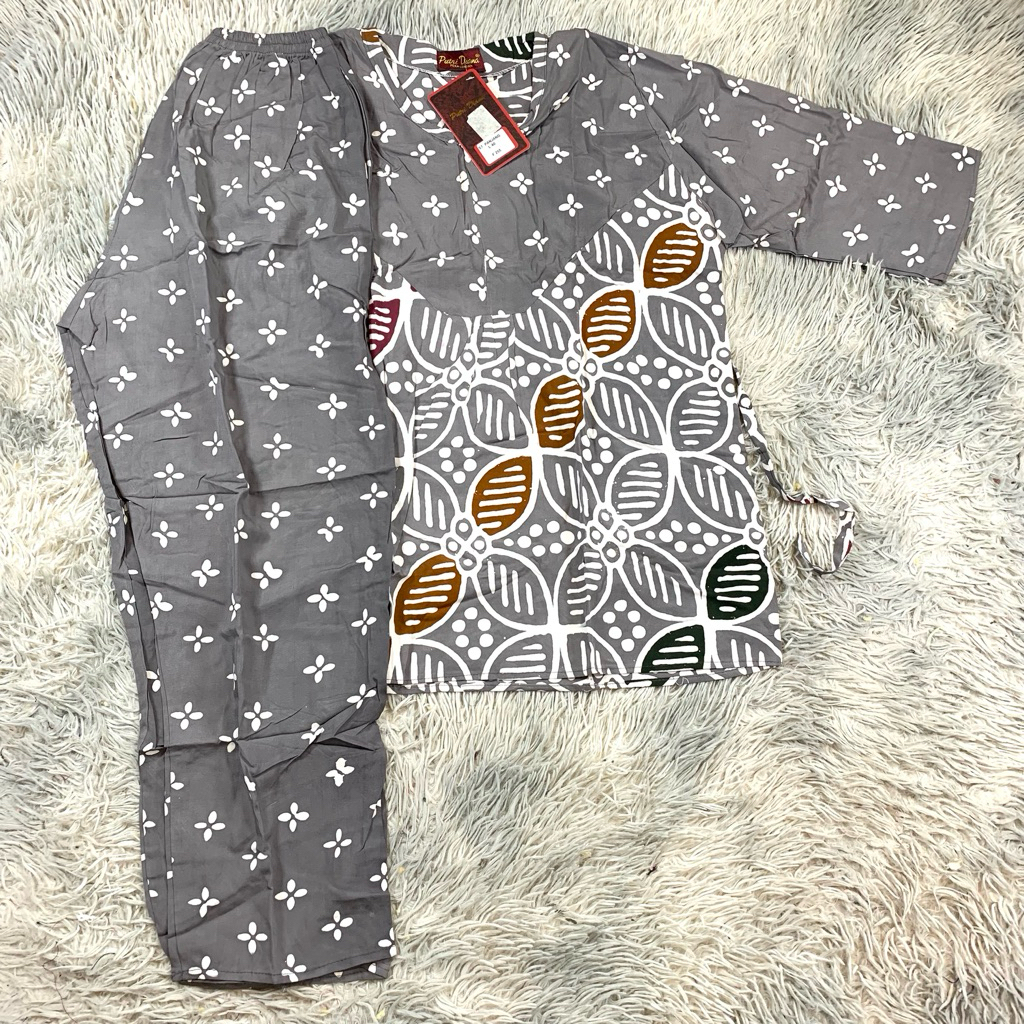 Tebobok- Stelan Putri Diana Lengan 3/4 | Stelan Batik Wanita | Batik Pekalongan | Putri Diana