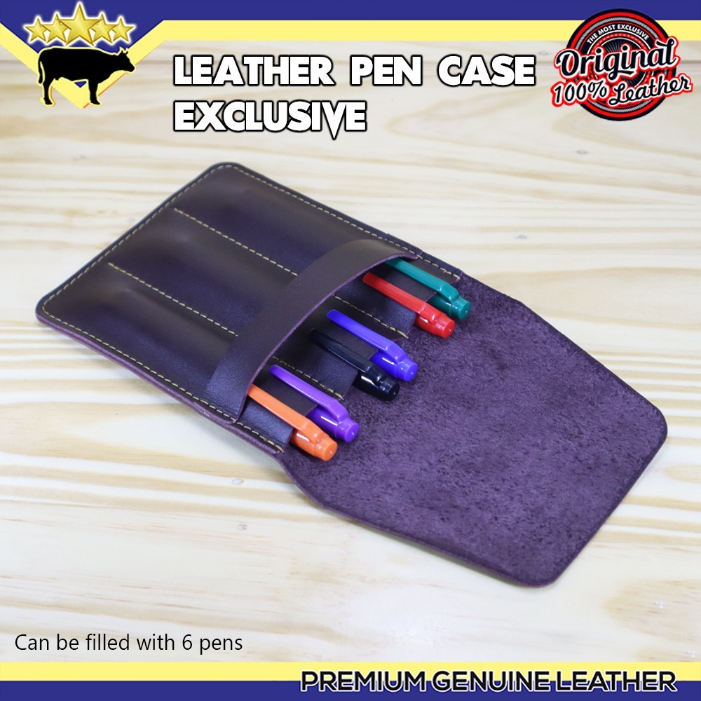 LEATHER POUCH PEN EXCLUSIVE DESIGN GEBNUINE LEATHER CASE PEN PENCIL