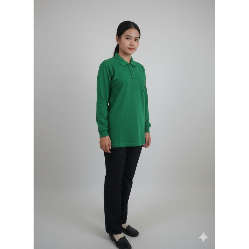*READY**Stelan PSO Persit Hijau celana panjang semi kulot hitam