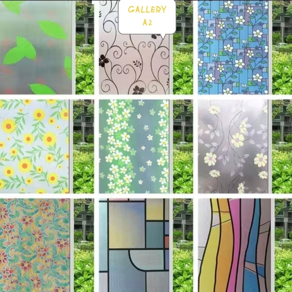 Sticker Kaca Jendela Non Transparan Sticker Sanbalat Motif