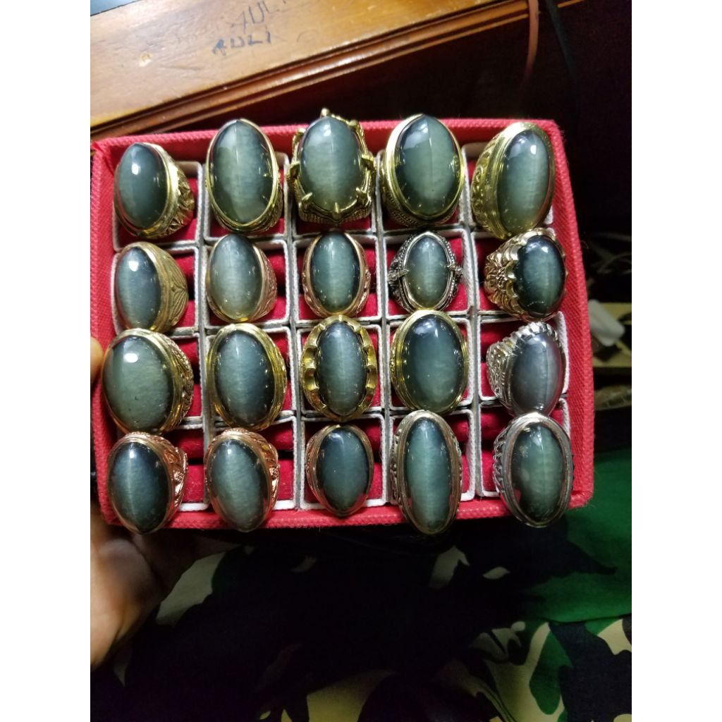 cincin batu akik pandan lumut lawas no sulkur