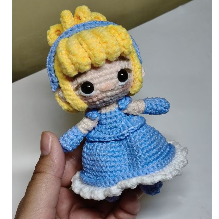 Cinderella amigurumi boneka,ganci,bagcharm rajut cinderella