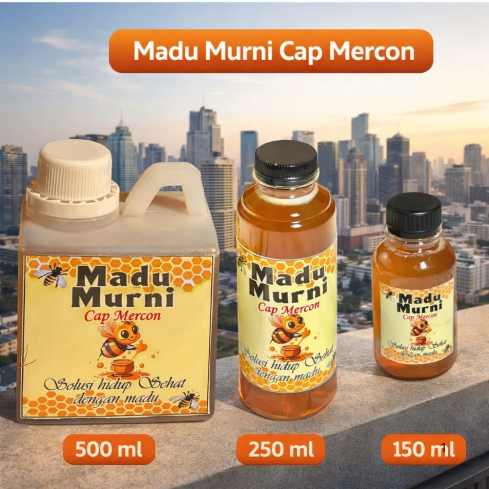 Madu Asli Ki Mercon Ukuran BESAR 500 ml Untuk Pengobatan