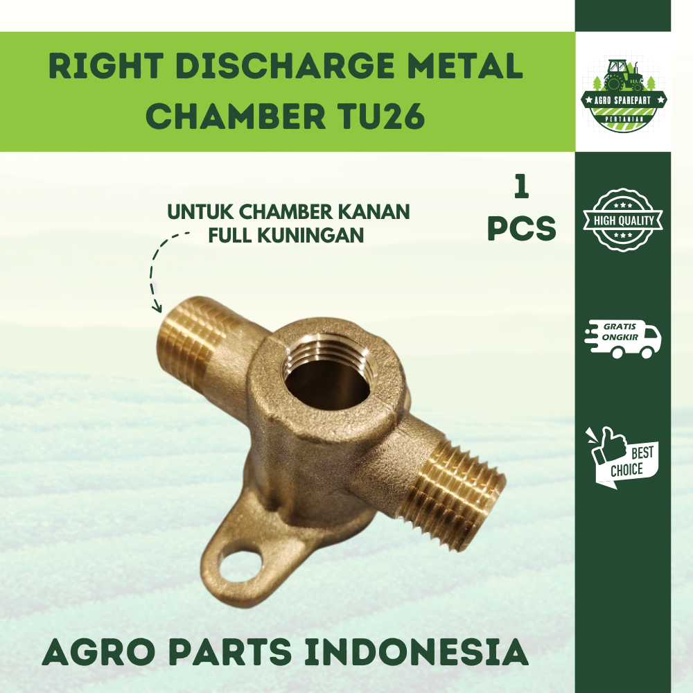 Right Discharge Metal New TU26 Dudukan Kuningan Kanan Model Drat Chamber Mesin Sprayer Semprot Hama