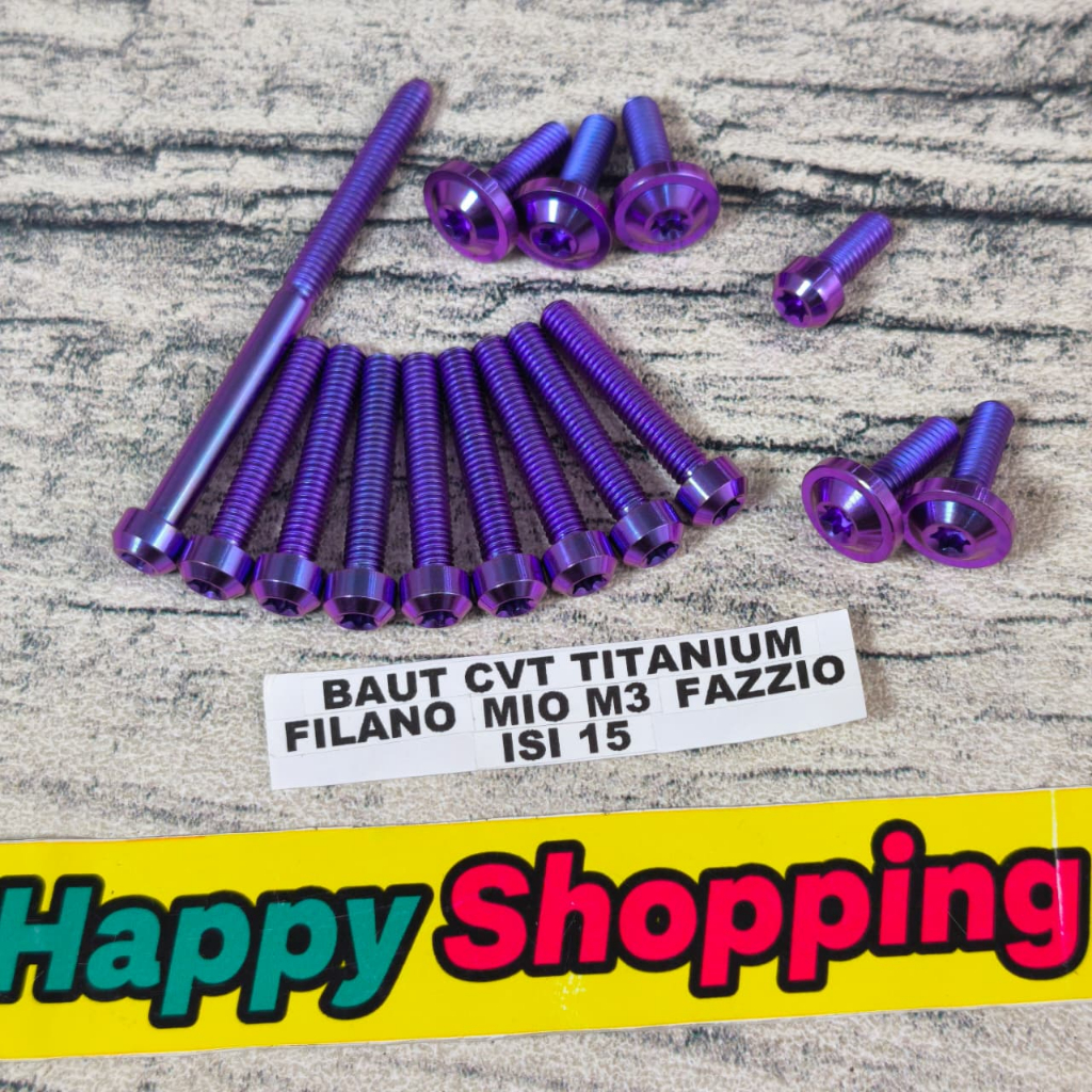 Baut cvt titanium filano / baut titanium cvt fazzio / baut cvt titanium mio m3 isi 15