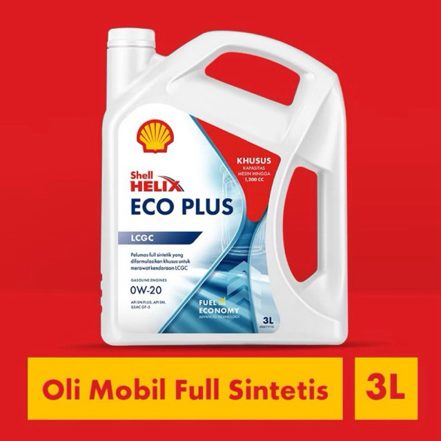 SHELL ECO PLUS 0W-20 OLI MESIN (LCGC) ORIGINAL