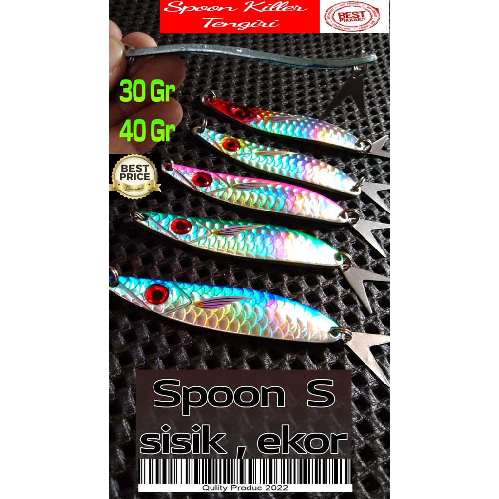 Spoon Lure Wairudubichi model S 30gr 40gr / Mainan Casting Tengiri