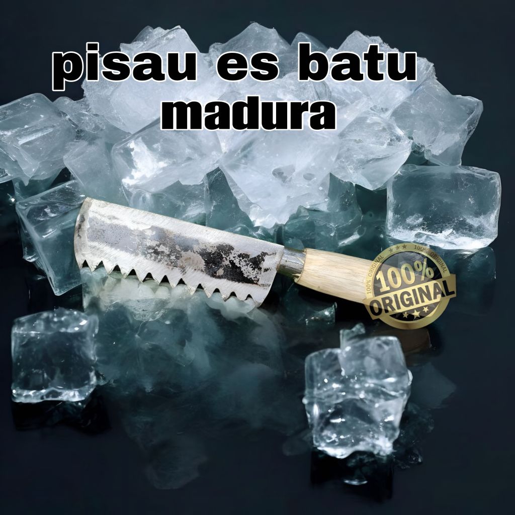 pisau es batu khas madura asli siap pakai