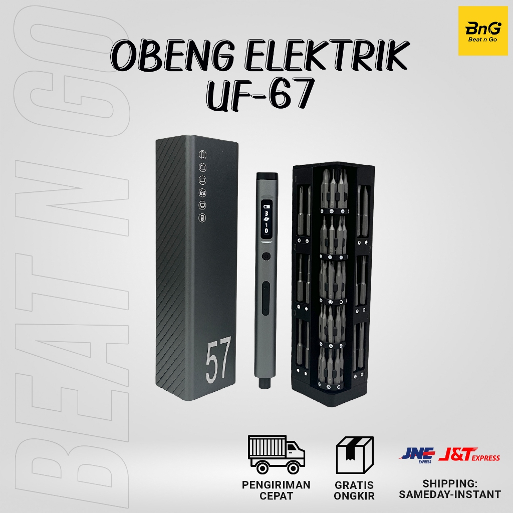 Obeng Elektrik Set Komplit UF67 - Precision Electric Screwdriver
