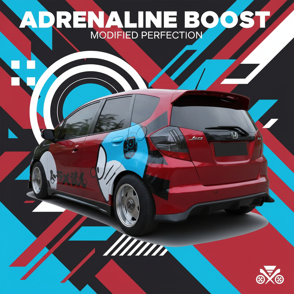 bodykit belakang jazz ge8 js racing 2008-2011