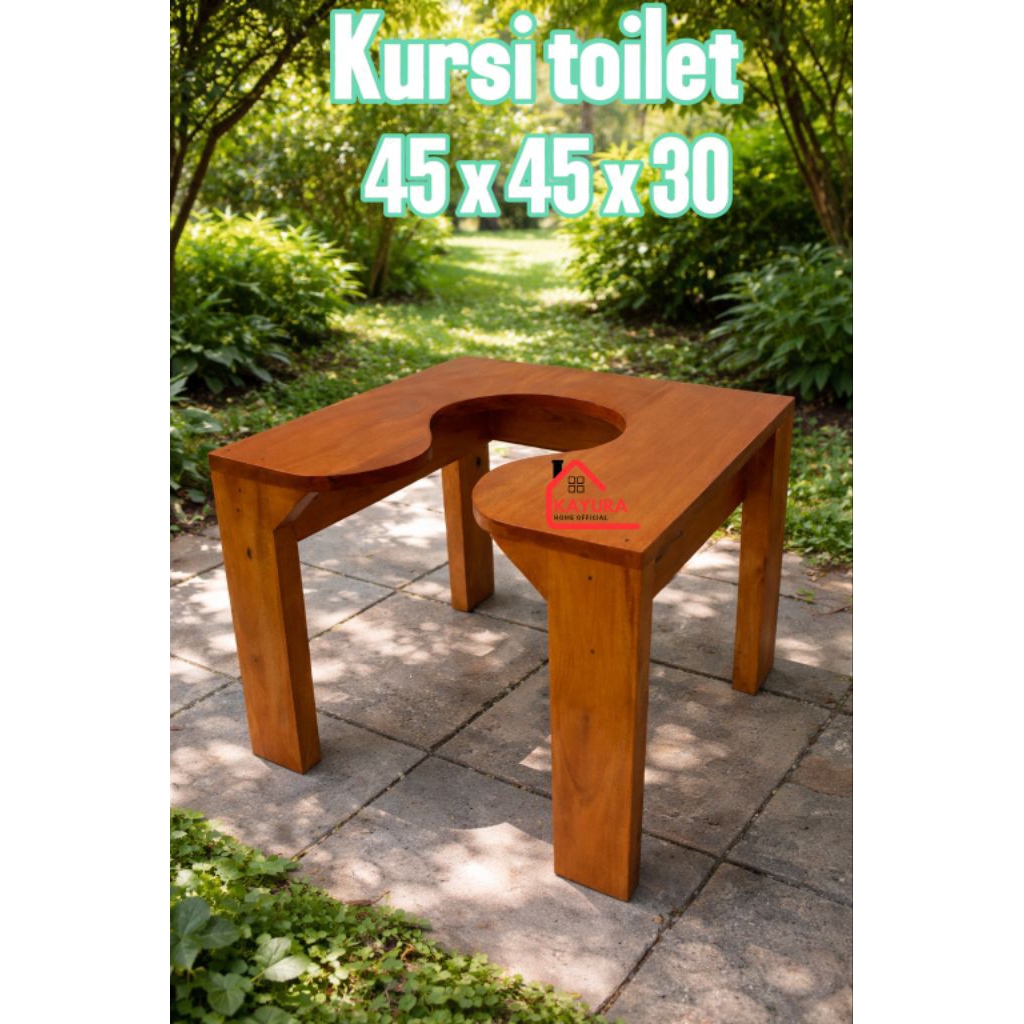 KAYURAhome Kursi WC duduk portable WC duduk untuk lansia bumil