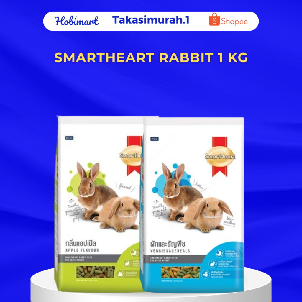 Smart Heart Rabbit - Pakan Kelinci 1kg Freshpack Nutrisi