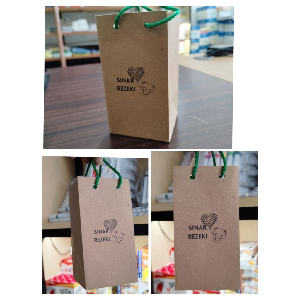 1 buahLink kraft paper bag custom/kraft paper bag custom/tas kertas custom/paper bag murah/custom pa