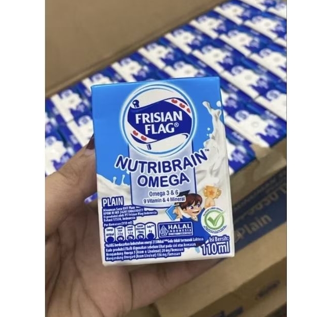 36 Botol Susu UHT Frisian Flag Omega Plain 115ml - Nutrisi Optimal untuk Anak Usia 4-12 Tahun