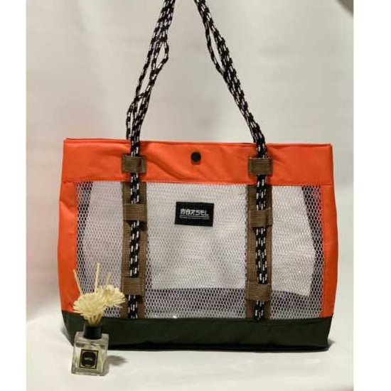 Tote bag mika transparan tote bag mika pvc tote bag jaring tote bag rainbow wanita