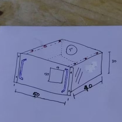 box panel custom box amplifier 50x40x30 1.2mm
