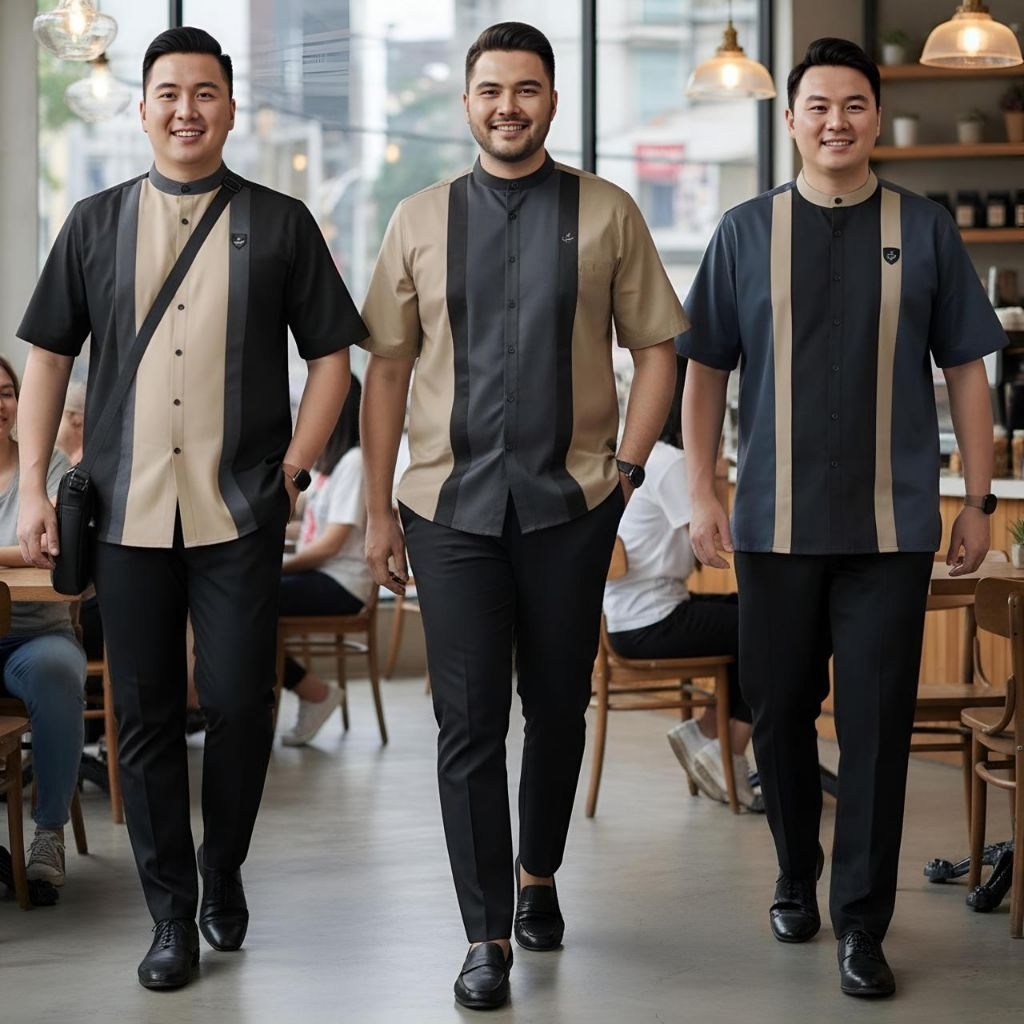 Baju koko jumbo dewasa 3L 4L 5L koko anak koko mandarin baju muslim